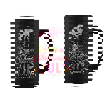 Pink Flamingo In Santa Hat Christmas In July Girl Women Coffee Mug - Thegiftio UK
