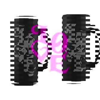 Pink Love ピンクカラーグラフィック コーヒーマグ - Kawaiitshirt