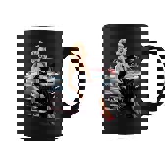 Pinup Girl ビンテージクラシックカー ホットロッド ロカビリー コーヒーマグ - Kawaiitshirt