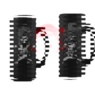 Pirate Flag Skull And Crossbones Skeleton Graphic Halloween Coffee Mug - Thegiftio