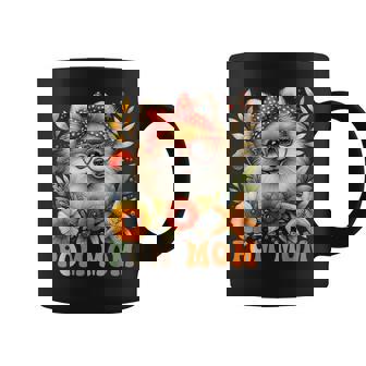 Pomeranian Mom Dog Lover Mother's Day Retro Floral Women Coffee Mug - Monsterry
