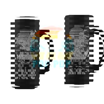 Pop-Popsaurus T Rex Dinosaur Pop-Pop Saurus Father's Day Coffee Mug | Mazezy