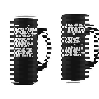 Practice Makes Perfect 継続は力なり 英語 文字入り 格言 黒 他カラー メンズ レディース コーヒーマグ - Kawaiitshirt