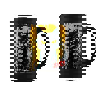 Precioso Gato Negro Japon Taza de café - Regaloses