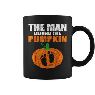 Pregnant Halloween The Man Behind The Pumpkin Coffee Mug - Thegiftio