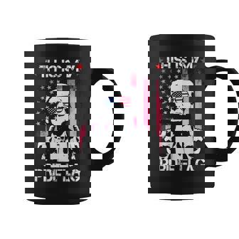 This Is My Pride Flag Usa American 4Th Of July On Back Coffee Mug - Seseable