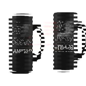 Pro Trump 2028 President America Us Flag Retro 4Th Of July Coffee Mug | Mazezy