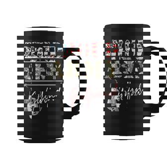 Proud Army Girlfriend American Flag Veteran Military Coffee Mug - Monsterry