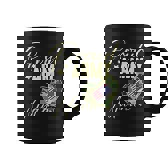 Proud Army Nana Camouflage Dog Tag Usa American Flag Coffee Mug - Monsterry