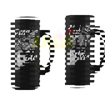 Proud Army Sister Military Sister With Dog Tag Us Flag Coffee Mug - Monsterry