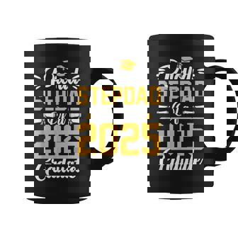Proud Step Dad Of A Class Of 2025 Graduate Senior Graduation Coffee Mug - Thegiftio