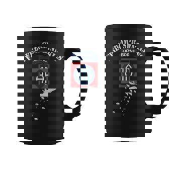Proud US 82Nd Airborne Veterans Day 82Nd Airborne Division Paratrooper Veteran Freedom Sprinkles Black 3X-Large -Adults Short Sleeve Crew Neck Coffee Mug - Thegiftio