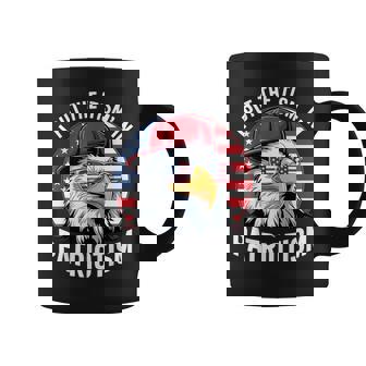 I Put The Tism In Patriotism Athletic American Bald Eagle Coffee Mug | Mazezy