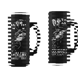 Quints Awesome Ocean Animals Vintage Apparel Shark Fishing Coffee Mug - Thegiftio