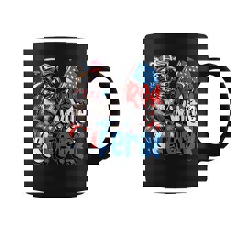 Raccoon 4Th Of July Patriotic Cute Red White And Feral Coffee Mug - Thegiftio UK