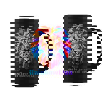 Rainbow Lion レインボー ライオン かっこいい おしゃれ コーヒーマグ - Kawaiitshirt