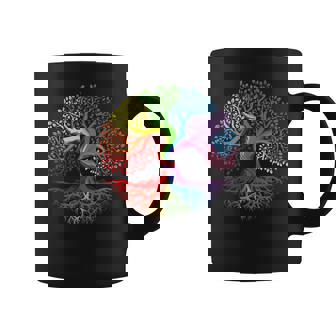 Rainbow Tree Of Life Lgbtq Lesbian Gay Pride Flag Ally Coffee Mug - Monsterry