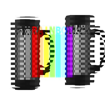 Rainbow レインボー《虹 カラー》【デザインアート】文字 7色 カラフル コーヒーマグ - Kawaiitshirt