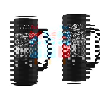 Red White & Blue 4Th July American Flag Coquette Popsicle Coffee Mug - Thegiftio UK