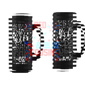 Red White And Blue Cousin Crew 4Th Of July Fireworks Coffee Mug - Monsterry