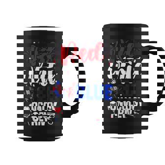 Red White And Blue Oncology Crew 4Th Of July Nurse Coffee Mug - Monsterry