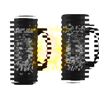 Redbone Coonhound Dog Mom With Sunflower Dog Paws Mothers Coffee Mug - Monsterry