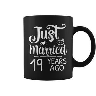 Regalo De 19 Aniversario De Boda Just Married 19 Años Atrás Taza de café - Regaloses