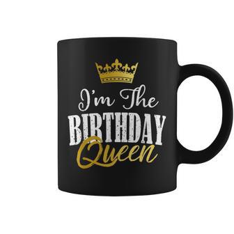 Regalo Divertido Para Fiesta De Cumpleaños A Juego Con Texto I I'm The Birthday Queen Taza de café - Regaloses
