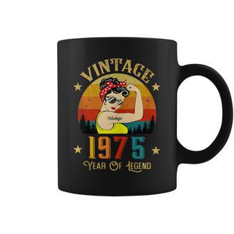 Regalos De Cumpleañosintage De 1975 Para De 47 Años Nacidos 1975 In Mangas Taza de café - Regaloses