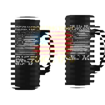 Rejecting Kings Since 1776 American Vintage Flag Coffee Mug | Mazezy