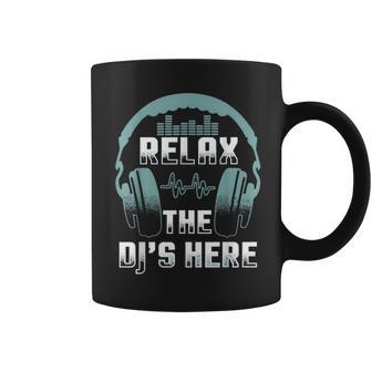 Relax The Dj's Here Headphones Turntable Equalizer Kit Coffee Mug - Thegiftio UK