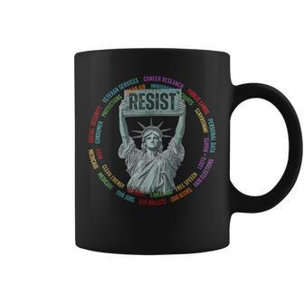 Resist Resistance Usa Statue Of Liberty Hands Off Protest Coffee Mug - Monsterry