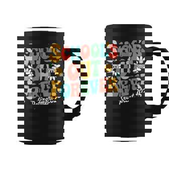Retired Teacher Schools Out Forever Smile Retirement 2025 Coffee Mug - Monsterry