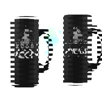 Retro City Moon The Rise Fall Of Sanctuary Space Universe Coffee Mug - Monsterry