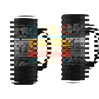 Retro Escuela Notas Musicales -Intage Profesor De Música Taza de café - Regaloses
