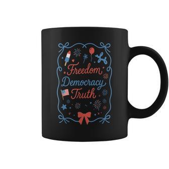 Retro Freedom Democracy Truth 4Th Of July Not My President Coffee Mug - Monsterry