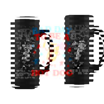 Retro 4Th Of July Patriotic Bad Day To Be A Hot Dog Coffee Mug - Thegiftio UK