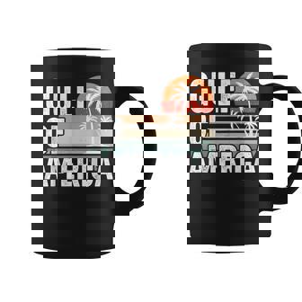 Retro Gulf Of America Beach Coastal Vintage Usa Coffee Mug | Mazezy