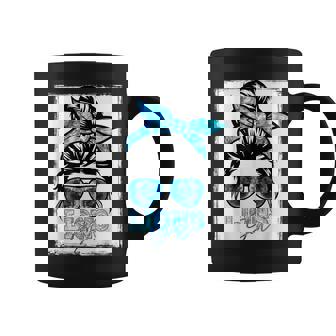 Retro Lion Girl Messy Bun Sports Team Matching Outfit Coffee Mug | Mazezy