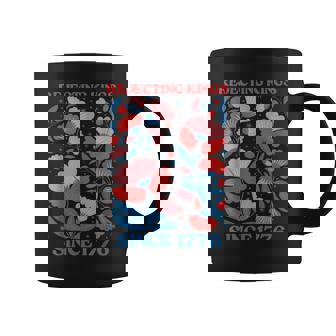 Retro Rejecting Kings Since 1776 Boho Floral Girls Coffee Mug | Mazezy