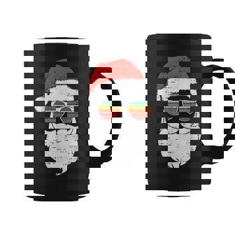 Retro Santa Face Sunglassed Christmas In July Summer Xmas Coffee Mug - Thegiftio UK