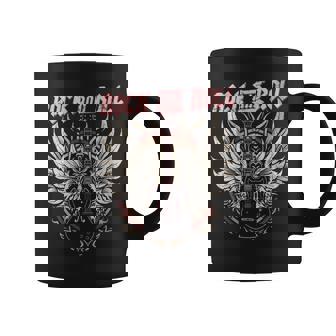 Rock And Roll Guitarraintage Rock Música Cuello Taza de café - Regaloses