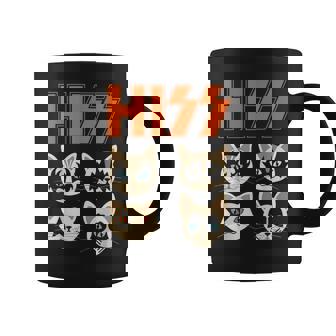 Hiss Cats ネコ Kittens ロックバンド Rock Rockin コーヒーマグ - Kawaiitshirt