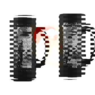 Samurai Ninja Cat Warrior Sumi-E Ufo Ukiyo-E Sci Fi Japanese Coffee Mug - Thegiftio