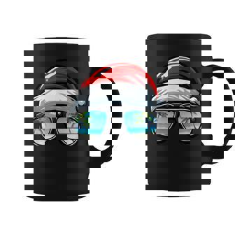 Santa Claus Hat Sunglasses Beach Christmas In July Coffee Mug - Thegiftio UK