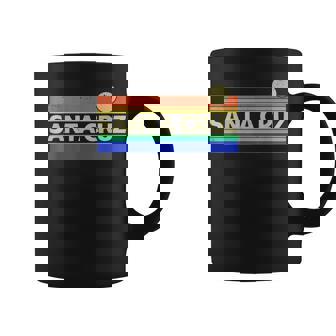 Santa Cruz California Retrointageunset Beach 70 80 Taza de café - Regaloses