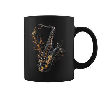 Saxofón Música Abstracto Gráfico Instrumento Motivoaxofón Taza de café - Regaloses