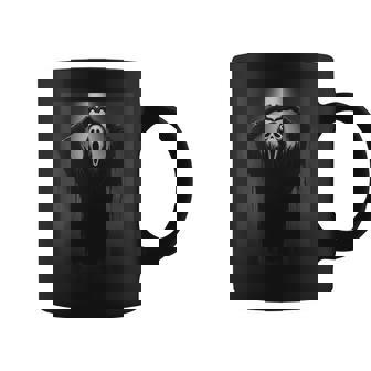 Scary Face Horror Ghost Heart Hands Creepy Halloween Coffee Mug | Mazezy