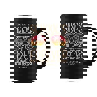 Schools Out Forever Sunglasses Teacher Retirement 2025 Coffee Mug - Thegiftio