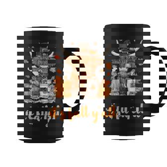 Scottish Highland Cow Fall Thanksgiving It´S Fall Yáll Coffee Mug - Thegiftio